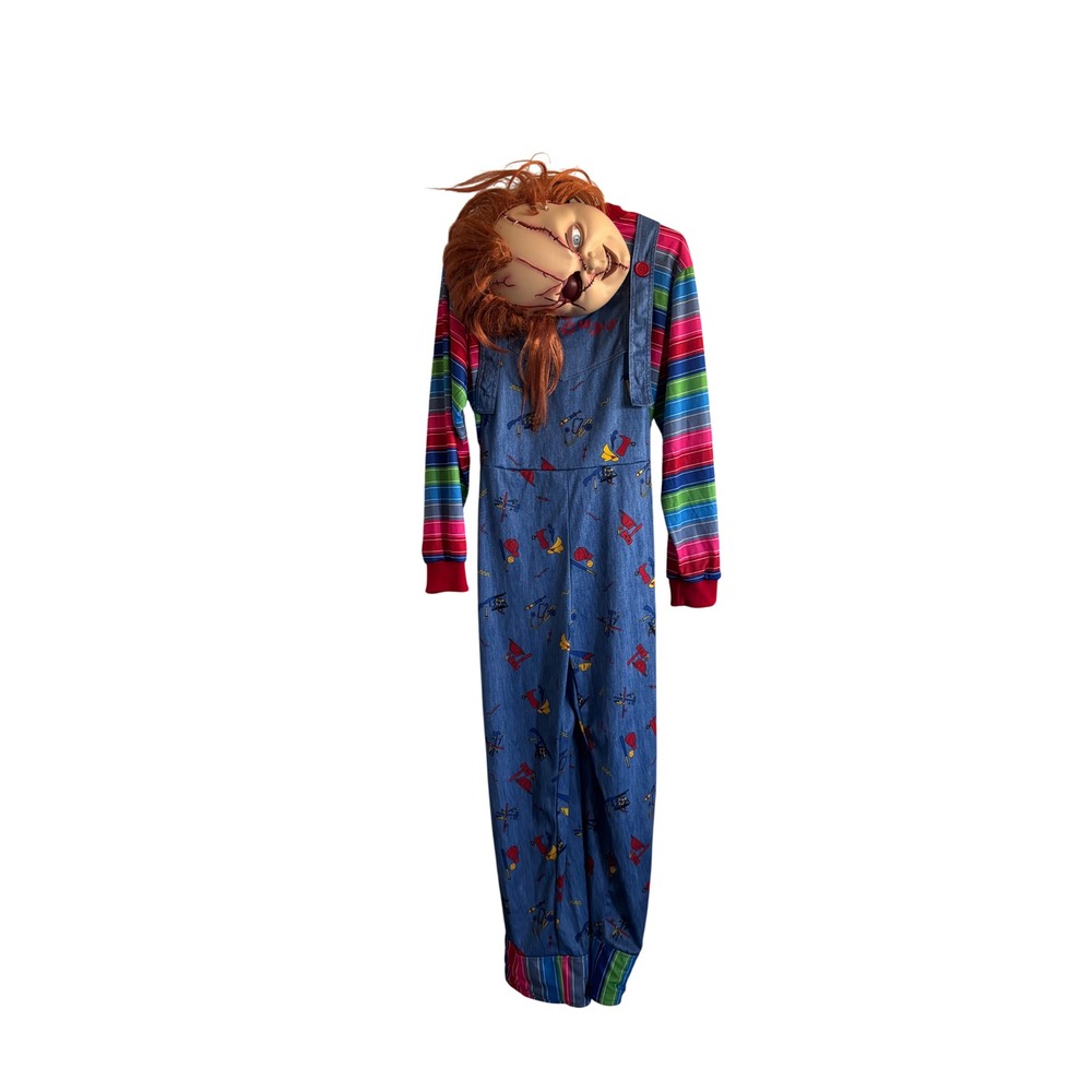 Chucky Child's Play Adult Costume Set Mask & Overalls S/M Universal Studios